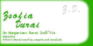 zsofia durai business card